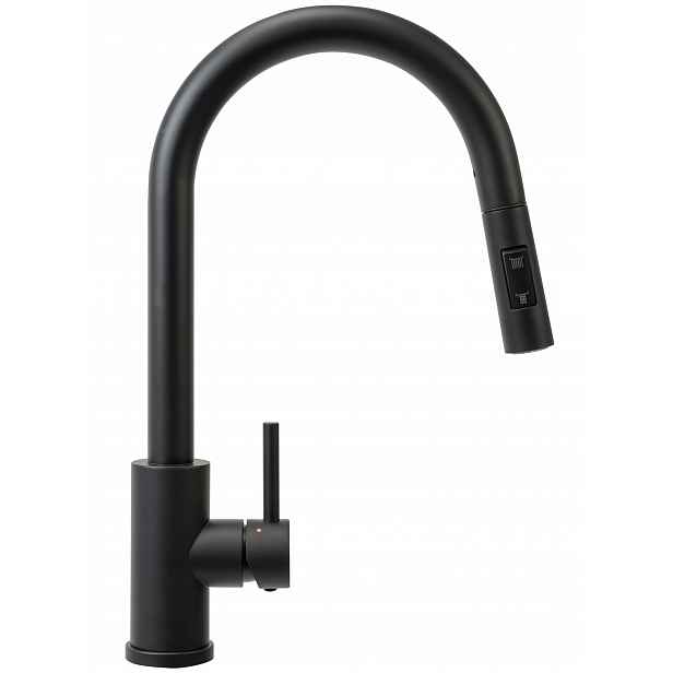 Kuchyňská Baterie Rea Fresh Černá Matná Stojící 39.5 cm vytahovací sprcha