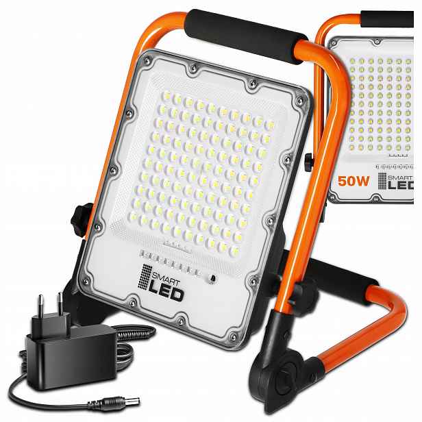 Led pracovní halogen stavební 50W 400W přenosný zářič Akumulátor