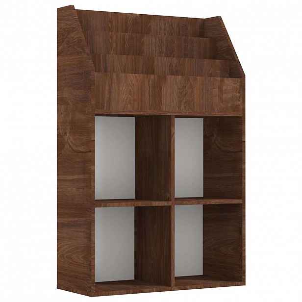 vidaXL Dětský regál na časopisy hnědý dub 71 x 30 x 114 cm kompozit