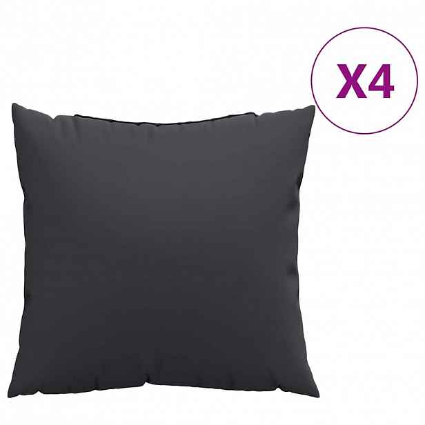 vidaXL Polštáře na pohovku 4 ks černé 60 x 60 cm textil