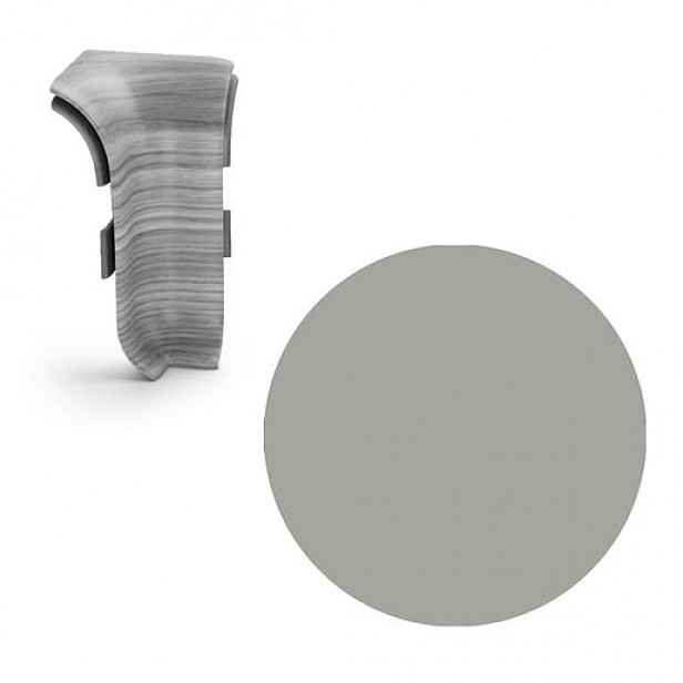 Vnitřní roh k soklu Naturel šedá , PVC délka 0,5 cm, výška hrany 56 mm, NATNGTW03