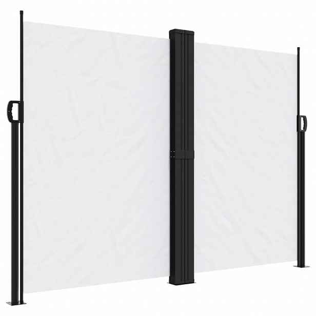 vidaXL Zatahovací boční markýza bílá 180 x 600 cm