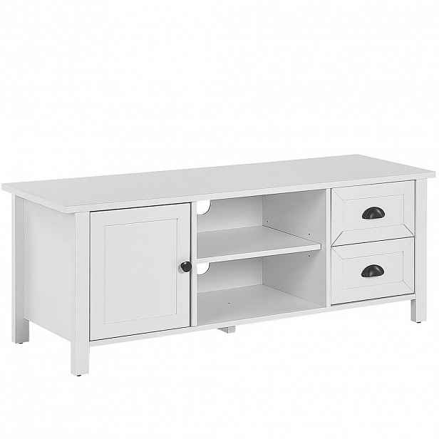 Beliani TV STOLEK Bílý HONOLULU 42/120/46 cm