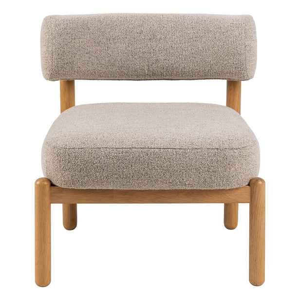 Béžové křeslo z textilie bouclé Burley – Actona