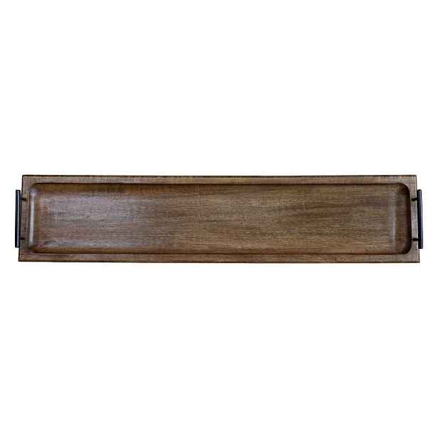 Dlouhý úzký dřevěný servírovací podnos s uchy Tours Tray - 90*20*8 cm Chic Antique