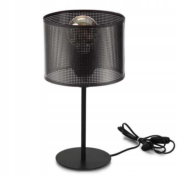 Noční Lampa Stolní Stínidlo S Dírkami Loft Led E27