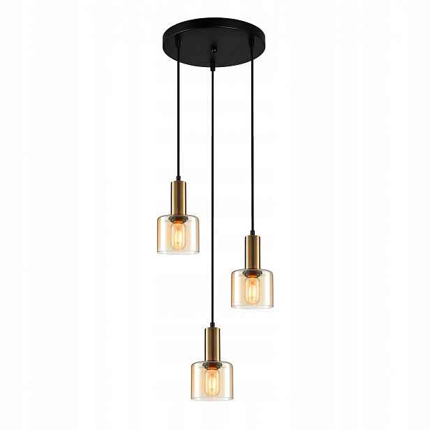 Santia Závěsná lampa Zlatá Moderní Vertikální 3xE27 40W IP20