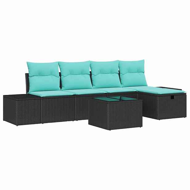 vidaXL Set pohovek 5 ks polyratan