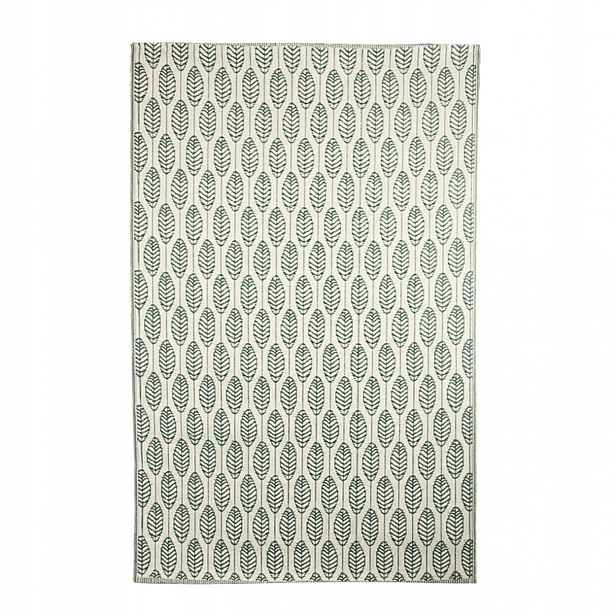 Koberec zahradní 150 x 242,5 cm s motivem listů na vnější straně terasy