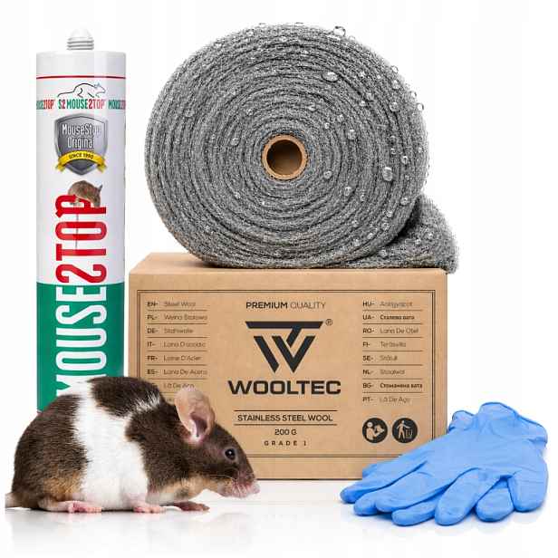 Na myši Krysy Těsnící hmota Mousestop Nerezová ocelová vlna