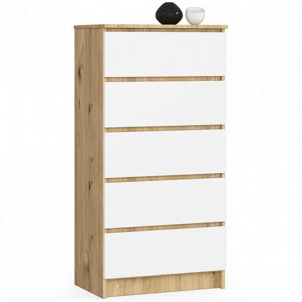 RAUMHIRSCH FURNITURE KOMODA dub Artisan, bílá 121/60/40