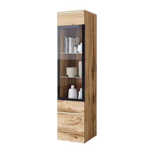 Úzká vitrína LED sloupek Vera wotan (VRBWW002+LED)
