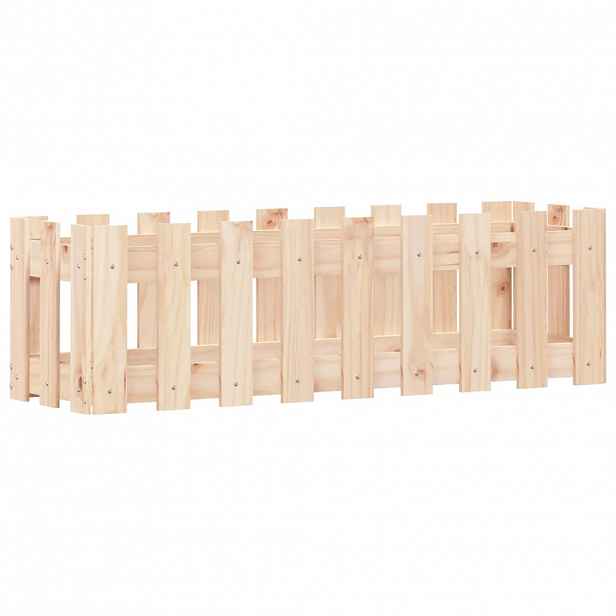 vidaXL Vyvýšený záhon plotový design 100 x 30 x 30 cm masivní borovice