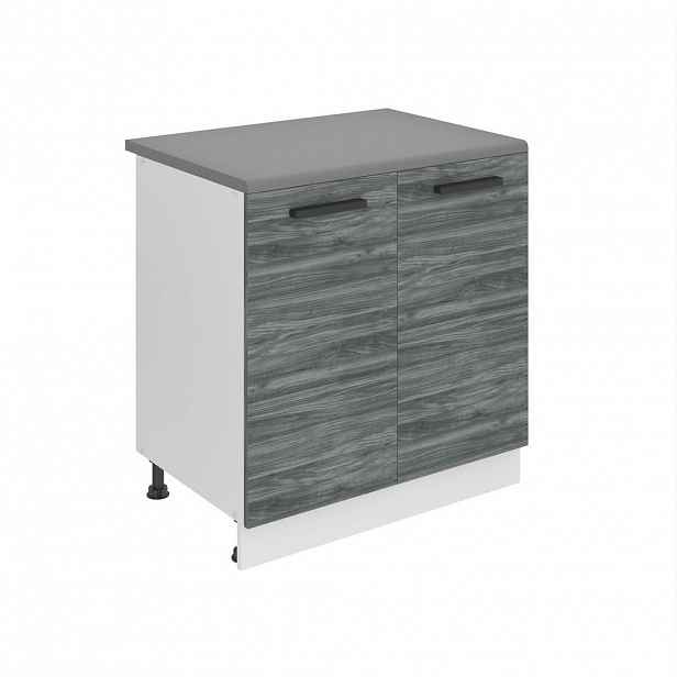 B BELINI GROUP KUCHYŇSKÁ SPODNÍ SKŘÍŇKA 80 cm SD, s pracovní deskou, se 2 dveřmi, Glamour dřevo