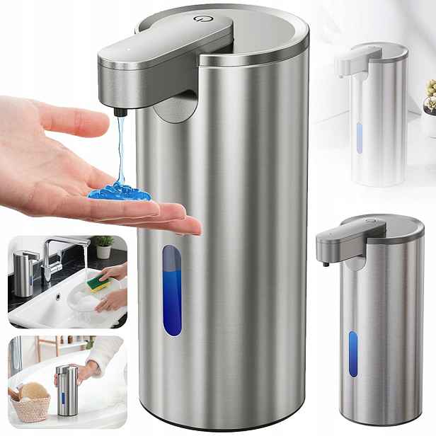 Dávkovač Dávkovač Tekutého Mýdla 340 ML Nástěnný Usb 3 Režimy