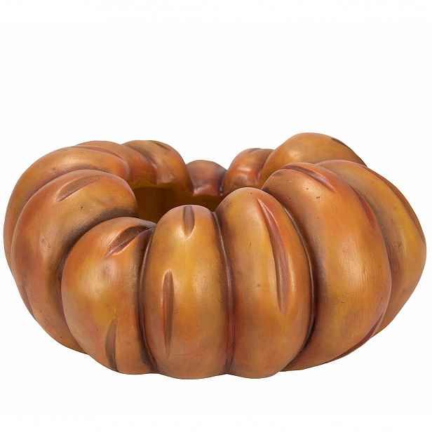 Květináč Dýně Oranžová 25 cm Velký Na Podzim Halloween Květiny Obal Na Květináč