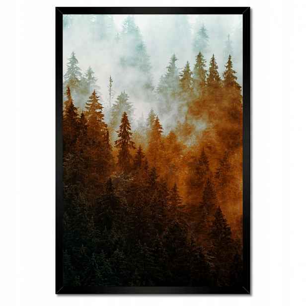 Plakát v černém rámu 40x60 Podzimní krajina Hory