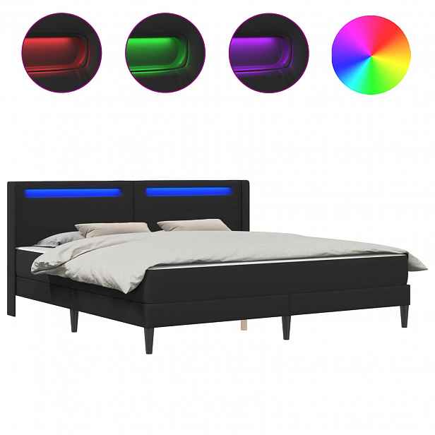 vidaXL Rám postele s matrací 180 x 200 cm Černý