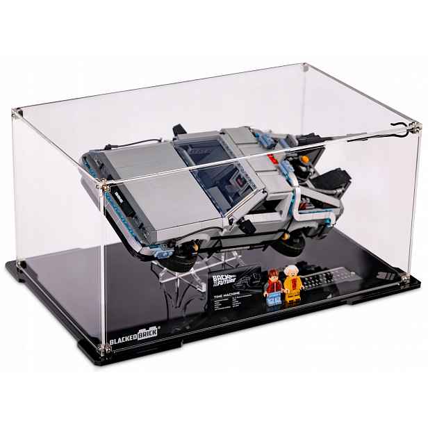 Vitrína Blacked Brick pro Lego Creator 10300 Stroj času DeLorean