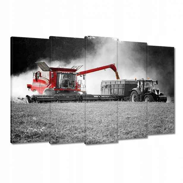 Obrazy 150x95 Červený kombajn
