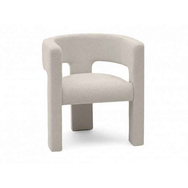 Béžovošedé designové křeslo ALPAH E