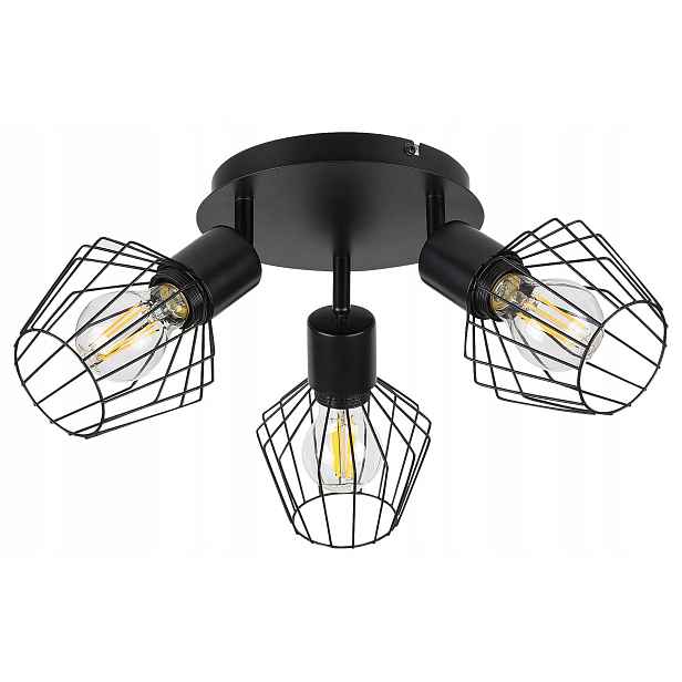 Rabalux Reflektor Belano černý stropní 3xE27 40W industriální styl