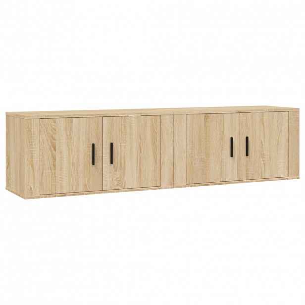 vidaXL Nástěnné TV skříňky 2 ks dub sonoma 80 x 34,5 x 40 cm