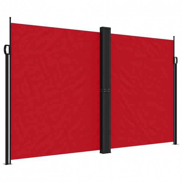 vidaXL Zatahovací boční markýza červená 200 x 600 cm