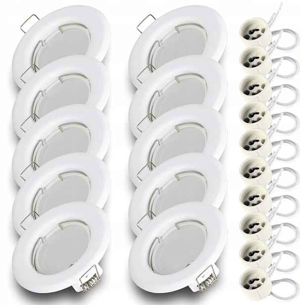 10x Kulaté Stropní Svítidlo stropní svítidlo Led žárovka GU10 7W neutrální