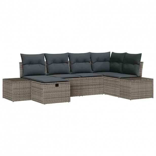 vidaXL Set pohovek 7 ks polyratan