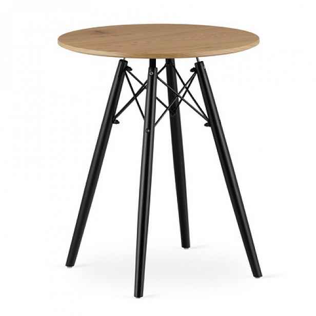 Jídelní stůl TODI 60 cm - černá/dub