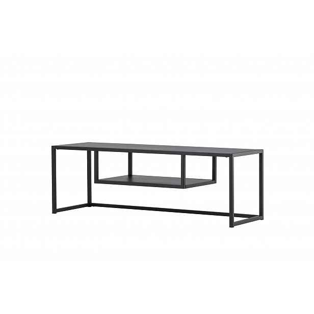 Kovový TV stolek RIVERSIDE 120x40cm, černý