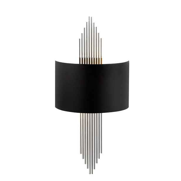 Opviq Nástěnná lampa Miko I černá/stříbrná