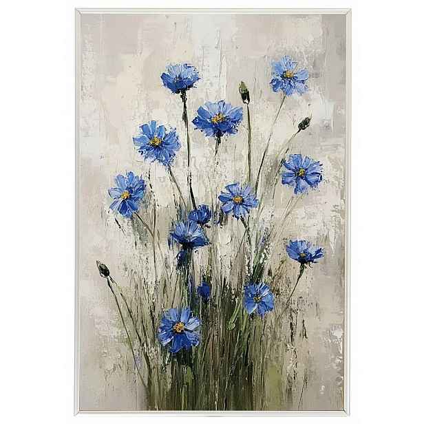 Plakát Rámeček Hliníkový Příroda Rostliny Zahrada Louka Modré Květy 40x60