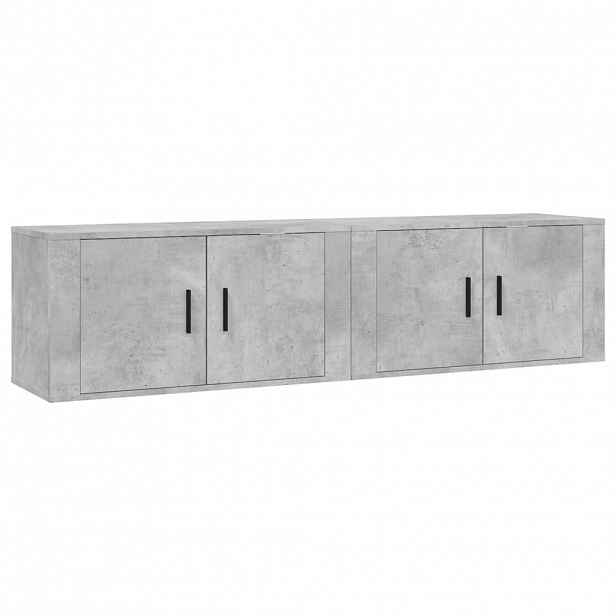 vidaXL Nástěnné TV skříňky 2 ks betonově šedé 80 x 34,5 x 40 cm