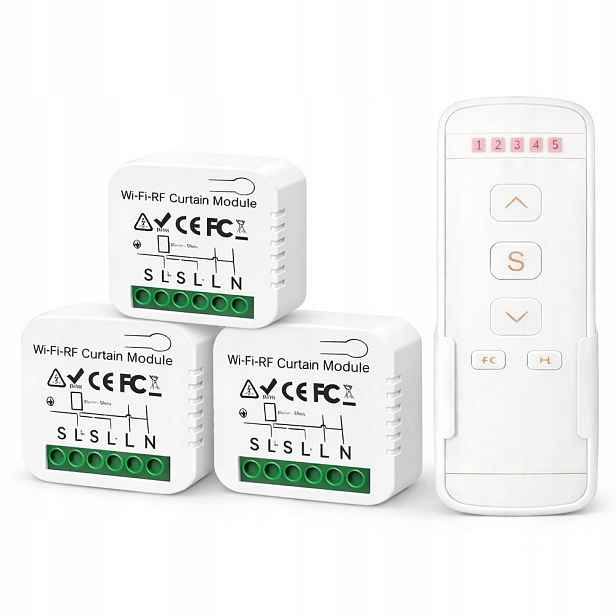 3x WiFi ovladač rolet 5kanálové dálkové ovládání rolet