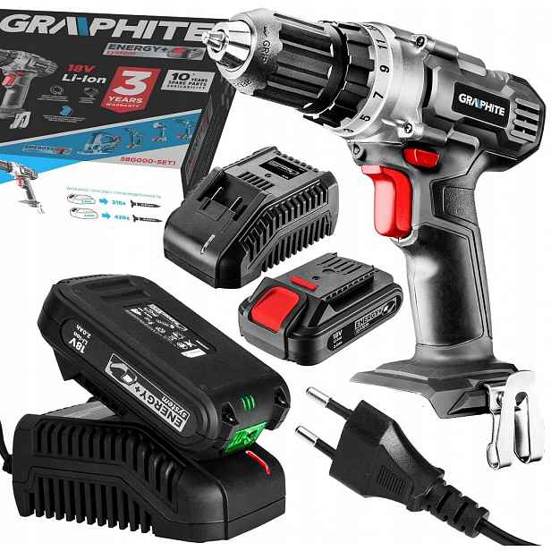 Aku Vrtačka 18V 2Ah Graphite Energy+ 58G000