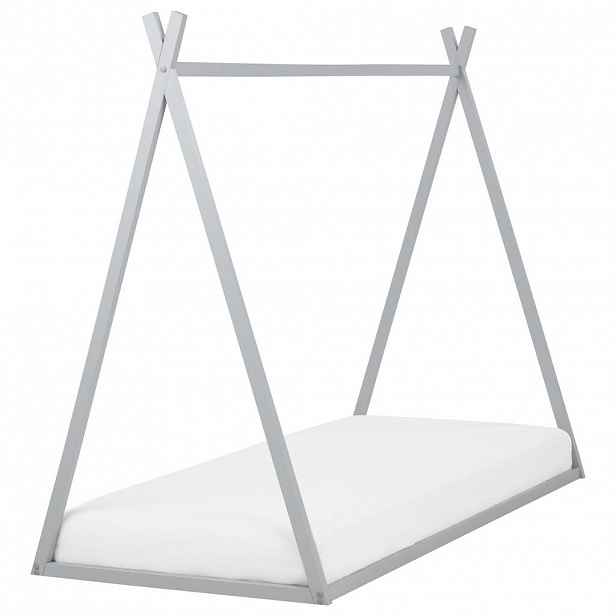 Beliani DĚTSKÁ POSTEL Šedá 90-200 cm Saurat