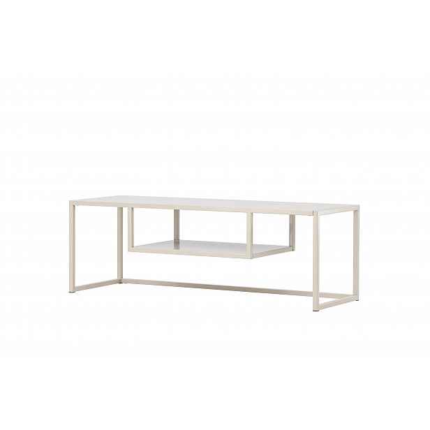 Kovový TV stolek RIVERSIDE 120x40cm, béžový