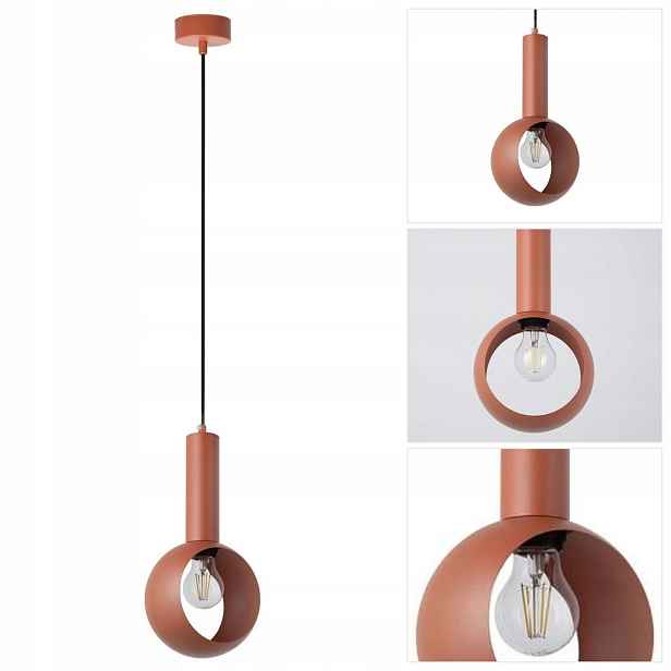 Oranžová závěsná lampa Vitrum s charakterem do kuchyně Sigma Lighting
