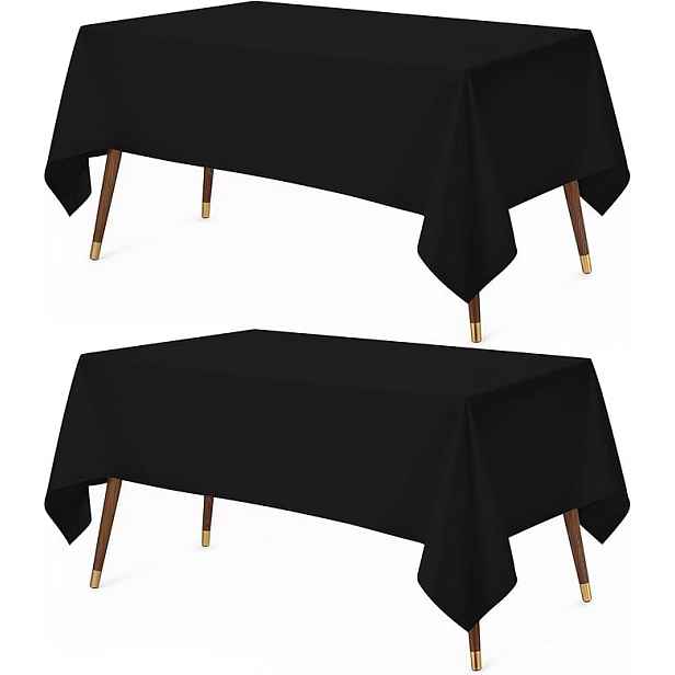 Skvrnitý univerzální ubrus Sada 2 kusů 152 x 213 cm Černá