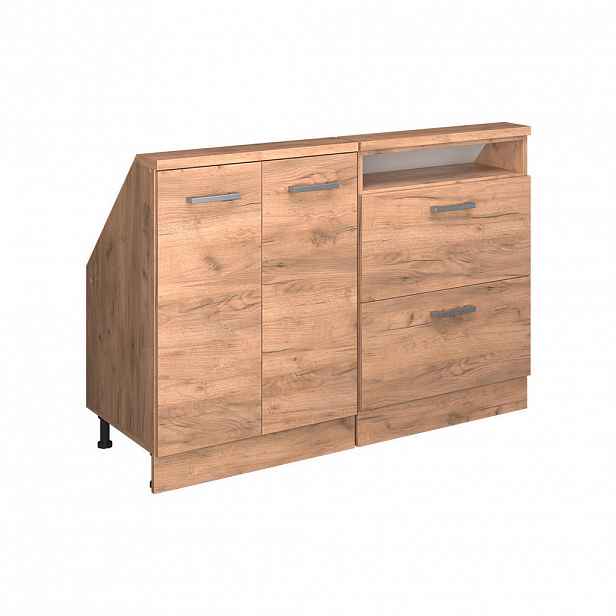 Vicco SADA SKŘÍNÍ PRO ŠIKMOU STŘECHU Rion Zlatý mocný dub 120 x 81.6 cm Sada 2 kusů