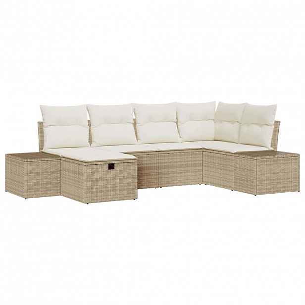 vidaXL Set pohovek 6 ks polyratan