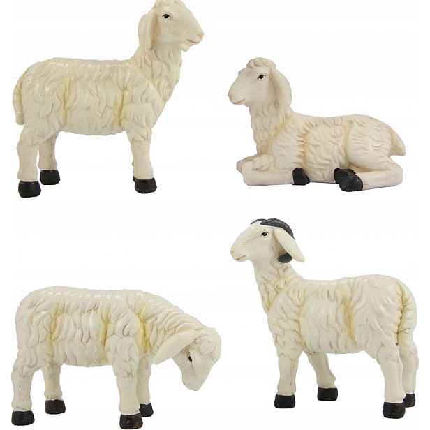 Figurky do Betléma '4 různé ovečky' – max. 17,2 cm vysoké až k figurám 35-40 cm