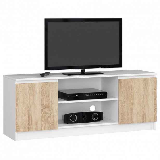 RAUMHIRSCH FURNITURE NÍZKÁ SKŘÍŇ Bílá, dub Sonoma 55/140/40