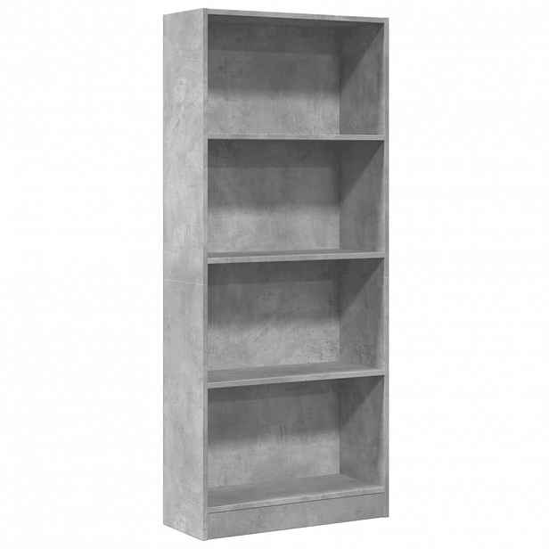 vidaXL Knihovna betonově šedá 60 x 24 x 143 cm kompozitní dřevo