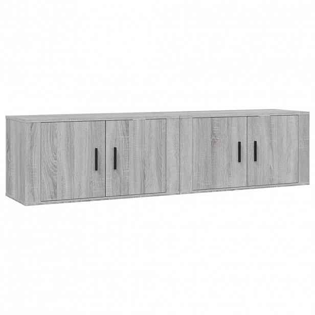 vidaXL Nástěnné TV skříňky 2 ks šedé sonoma 80 x 34,5 x 40 cm