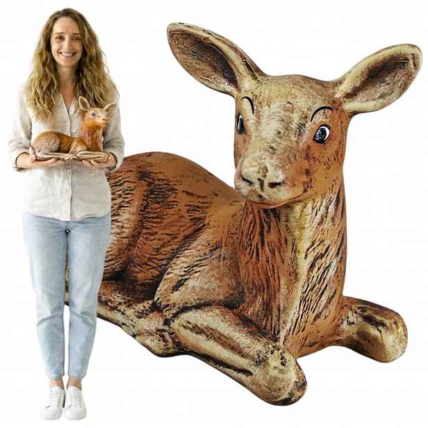 Keramická srnka zahradní figurka dekorace do domu zahrady na terasu