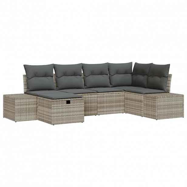 vidaXL Set pohovek 7 ks polyratan