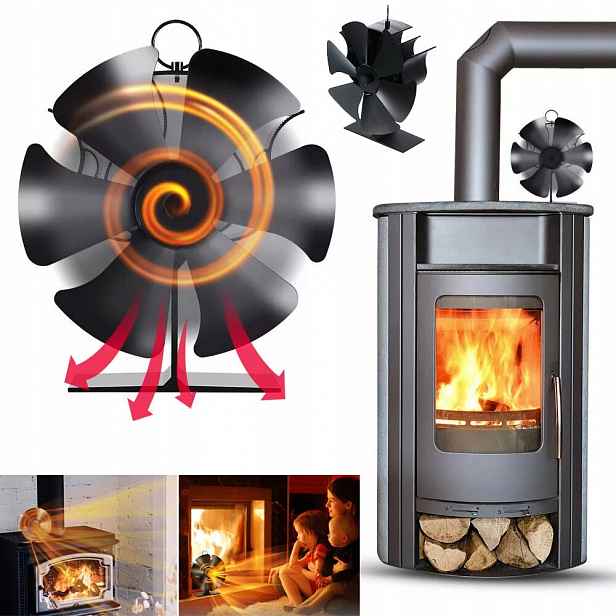 Teplovzdušný Krbový Ventilátor, Termoelektrický Ventilátor Bez Elektřiny